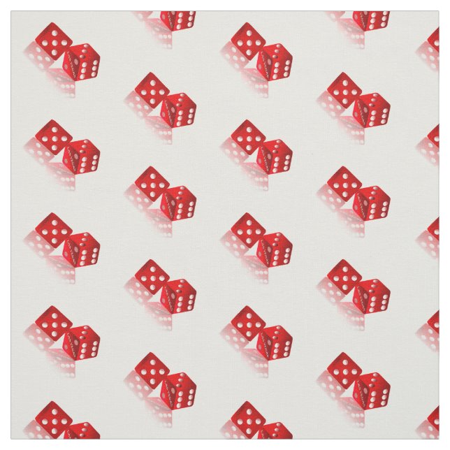 Tissu Dice rouge de Las Vegas (Échantillon)