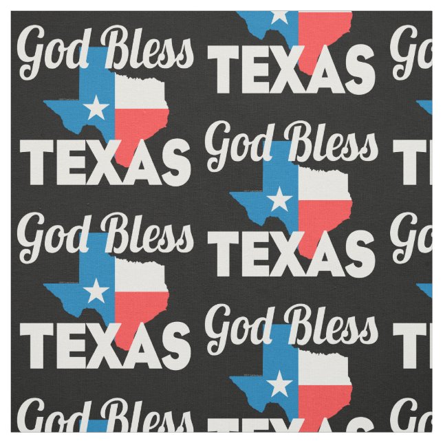 Tissu Dieu bénissent le Texas (Échantillon)