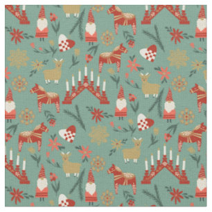 Tissu Dieu de Noël Scandi Jul Folk