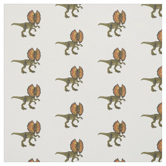 Tissu Dilophosaurus dessin animé (Échantillon)