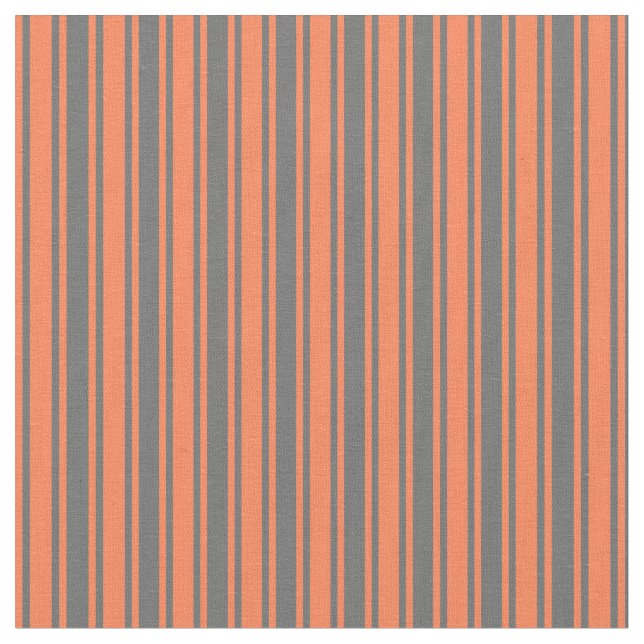 Tissu Dim Grey et Coral Motif (Fermer)