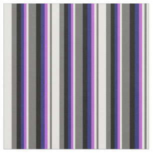 Tissu Dim Grey, White, Orchid, Midnight Blue et Black