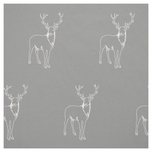 Tissu d'impression de cerfs communs (Échantillon)