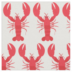 Tissu d'impression de homard blanc