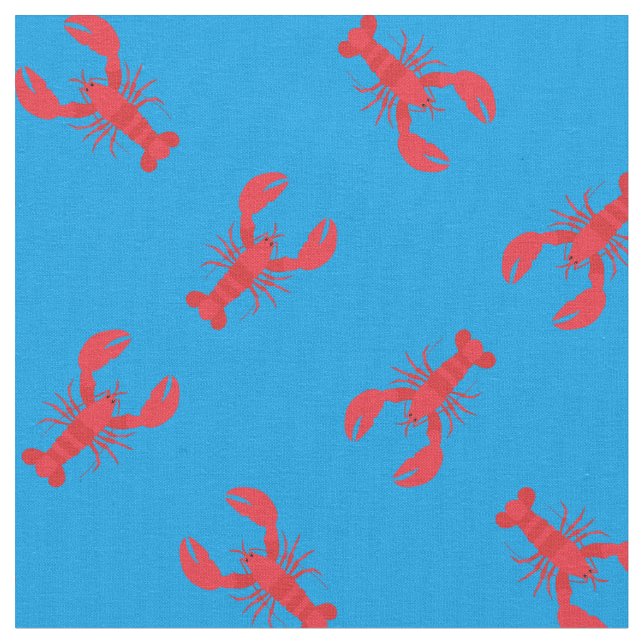 Tissu d'impression de homard bleu (Fermer)