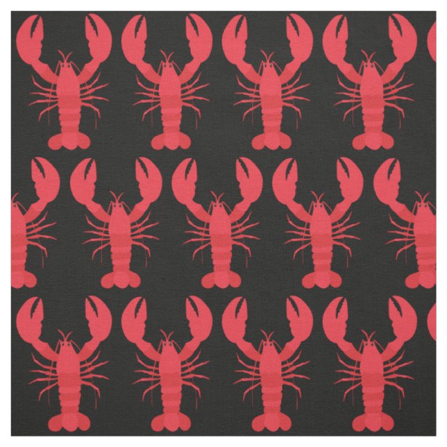 Tissu d'impression de homard noir (Échantillon)