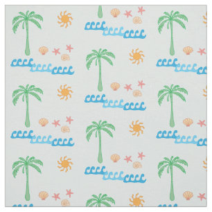Tissu d'impression de plage d'été