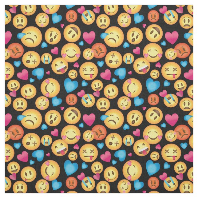Tissu d'impression d'Emoji d'amusement (Échantillon)