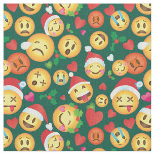 Tissu d'impression Emoji Noël