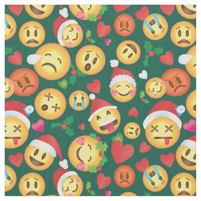 Tissu d'impression Emoji Noël (Fermer)