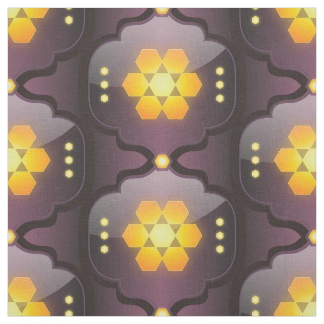 Tissu d'impression géométrique de style marocain (Échantillon)