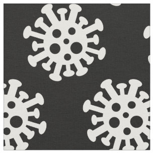 Tissu d'impression motif du virus Covid19 corona
