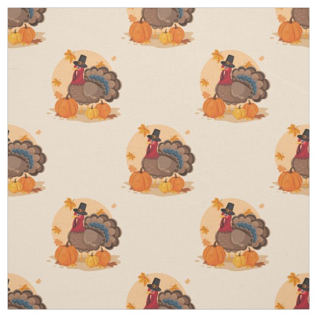 Tissu dinde pèlerine (Échantillon)
