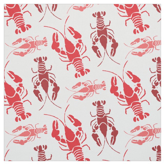 Tissu Dîner de homard rouge Nouvelle-Angleterre (Échantillon)