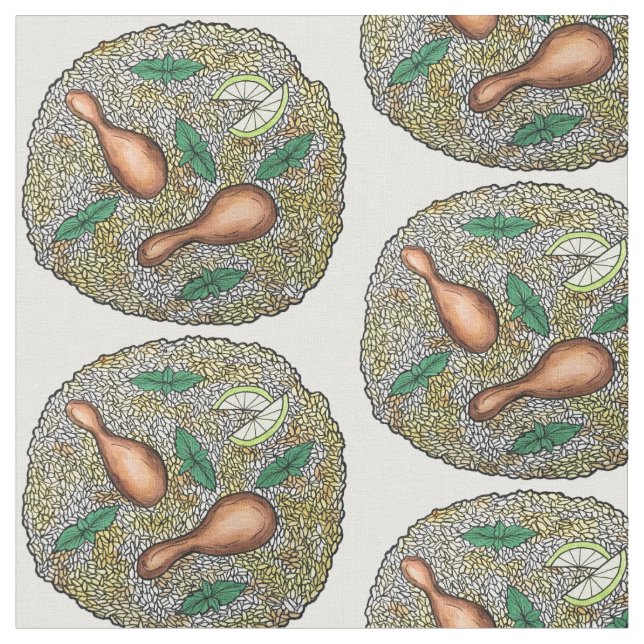 Tissu Dîner de nourriture au plat de riz mélangé indien  (Fermer)