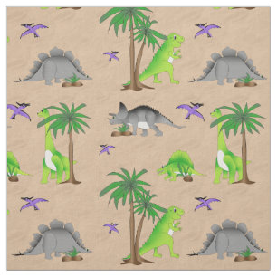 Tissu Dinosaur Land Cute Dino