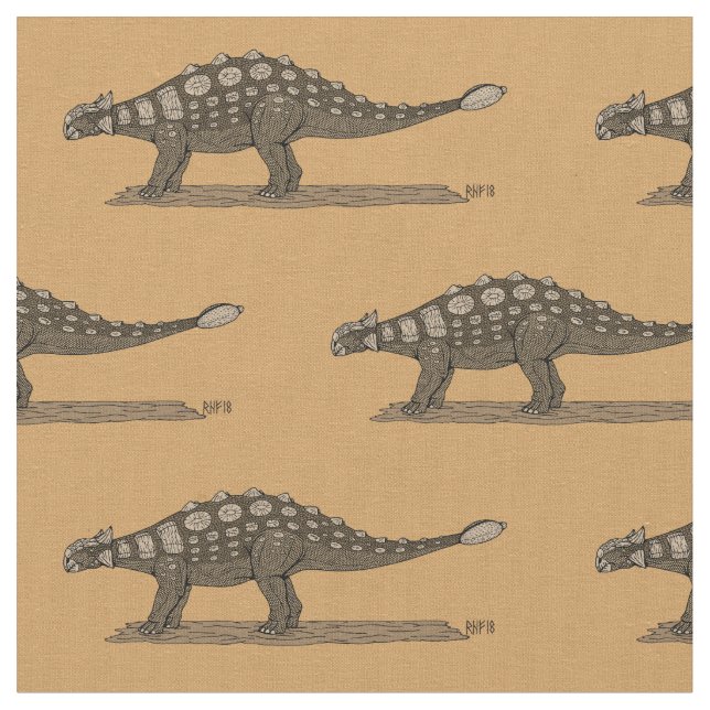 Tissu Dinosaure crétacé Ankylosaurus (Fermer)