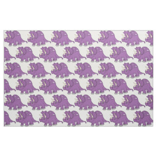Tissu Dinosaure pourpre mignon de bande dessinée