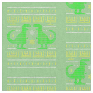 Tissu dinosaure vert hanoukka laide