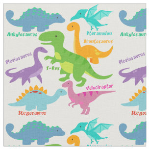 Tissu Dinosaures Et Noms De Petits Enfants