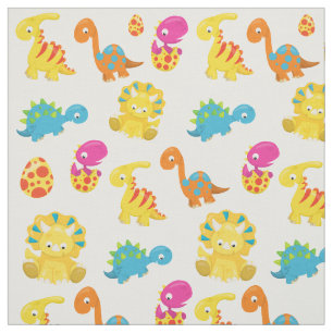 Tissu Dinosaures Mignons, Motif De Dinosaures, Baby Dino