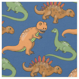 Tissu Dinosaures mignons Motif illustré