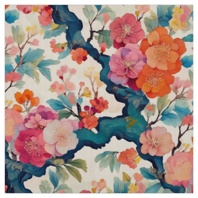 Tissu d'inspiration kimono japonaise (Échantillon)