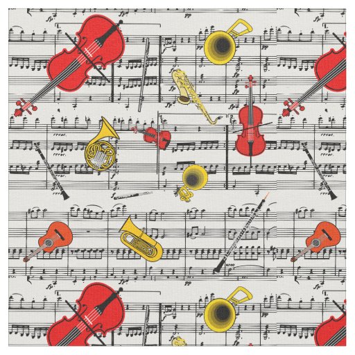  Tissu  d instruments  de  musique  Zazzle fr