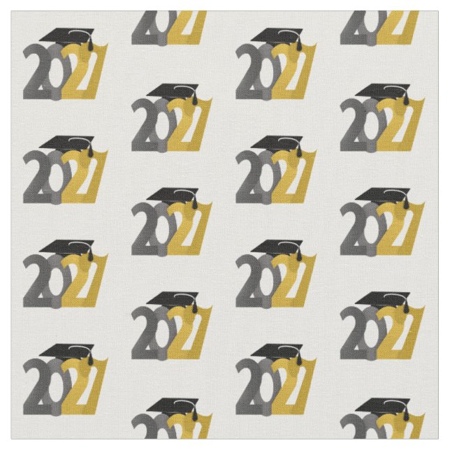 Tissu Diplômés de la promotion 2027 Gris Or (Fermer)