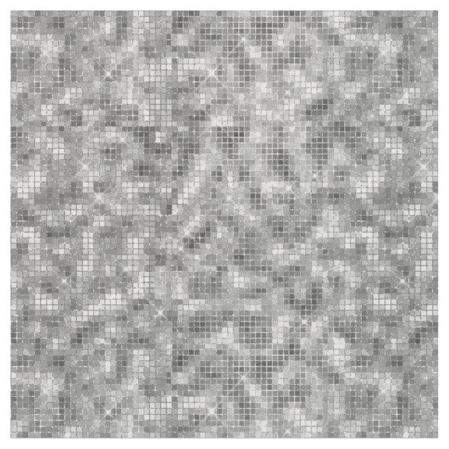 Tissu Disco Retro Fun Disco Ball Silver Look Fabric (Fermer)