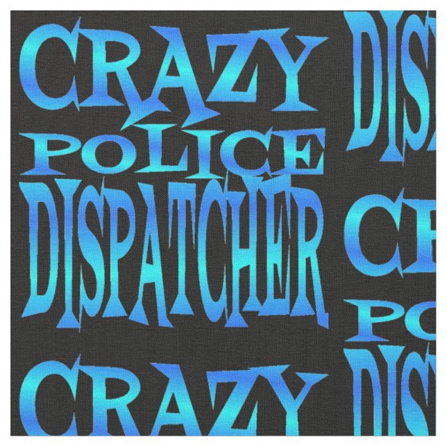 Tissu Dispatcher de police fou en bleu (Fermer)