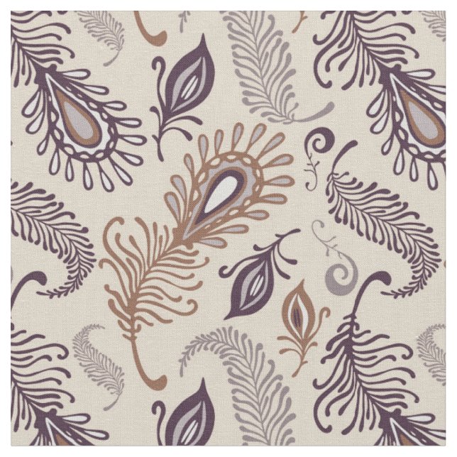 Tissu Divers Motif de plumes (Fermer)