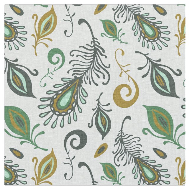 Tissu Diverses plumes colorées (Fermer)