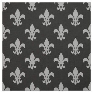 Tissu DO-IT-YOURSELF BG Color, Dk Grey Fleur De Lis Sz6