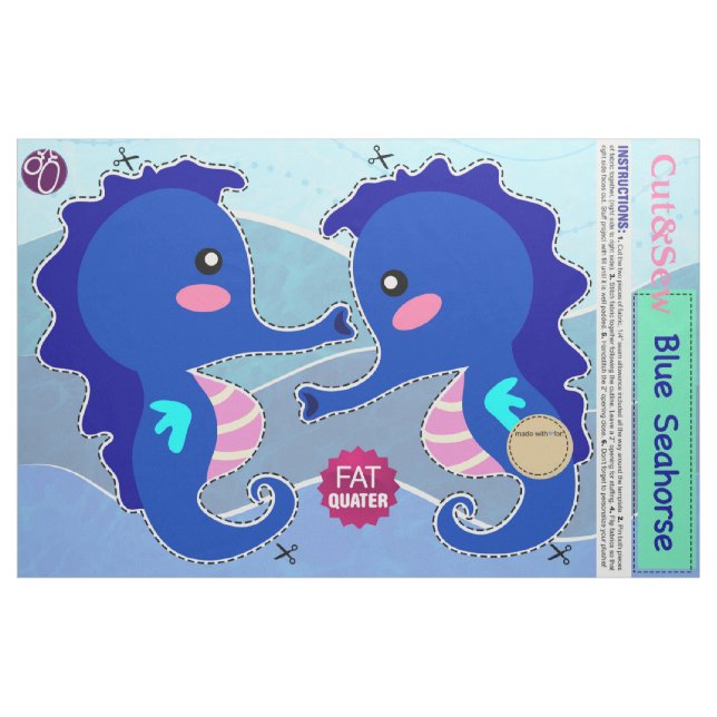 Tissu do-it-yourself Coupe et Couture : Cheval bleu (Fat Quarter)