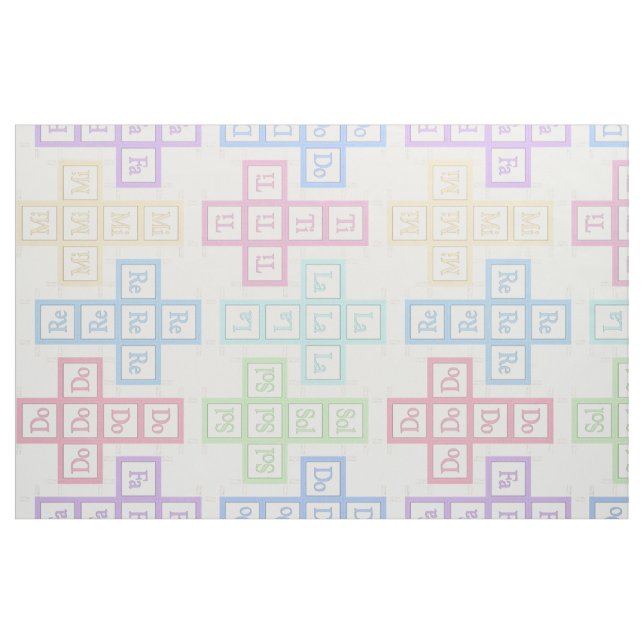 Tissu "Do Re Mi" Musical Baby Blocks 4" Motif à coudre (Yard)