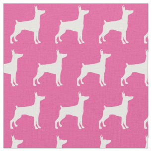 Tissu Doberman Pinscher Chien Silhouette Animal Dobie ro