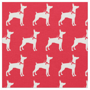 Tissu Doberman Pinscher Chien Silhouette Animal Dobie Ro