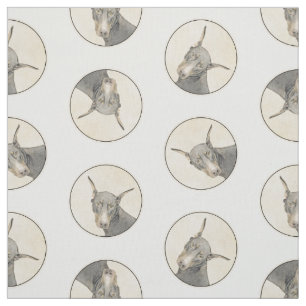 Tissu Doberman Pinscher Peinture Dobie Craché Chien Art