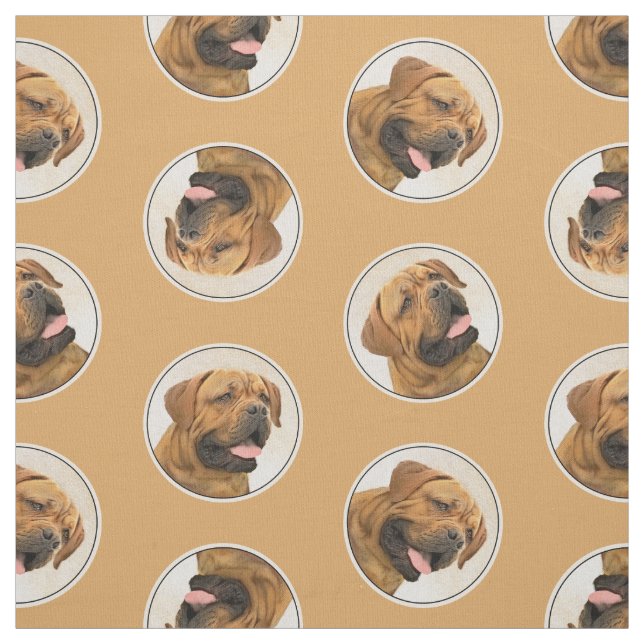Tissu Dogue de Bordeaux Peinture Artisanale Originale Ch (Échantillon)