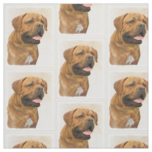 Tissu Dogue de Bordeaux Peinture - Cute Original Dog Art