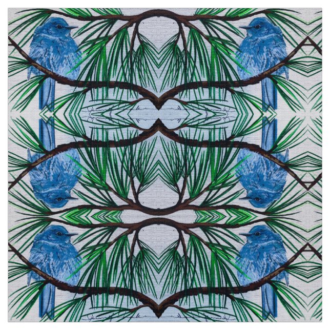 Tissu d'oiseau bleu de montagne (Échantillon)