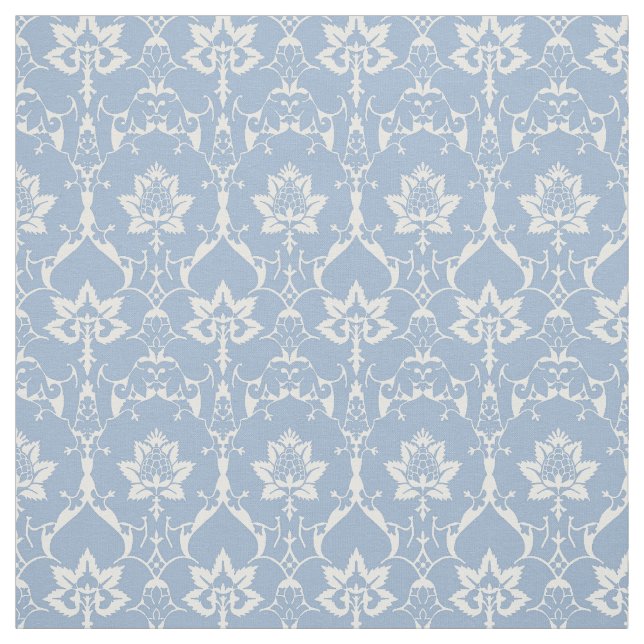 Tissu Doll Scale Renaissance Damask, Sky Blue (Échantillon)