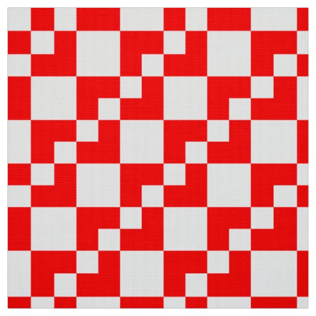 Tissu Domino de Patchwork - Rouge et blanc (Échantillon)