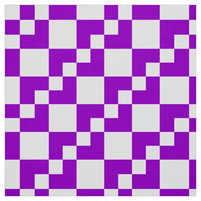 Tissu Domino de Patchwork - violet et blanc (Échantillon)