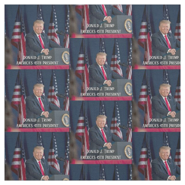 Tissu Donald J. Trump 45e président Keepsaké (Échantillon)