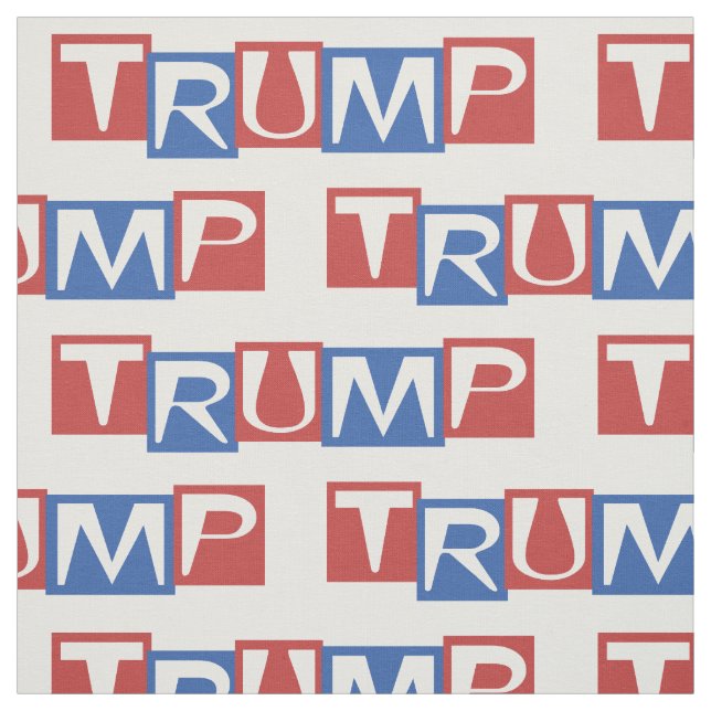 Tissu Donald TRUMP sur le thème de la structure de l'équ (Échantillon)