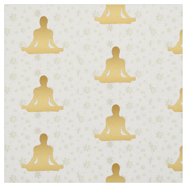 Tissu d'or de méditation de yoga (Échantillon)