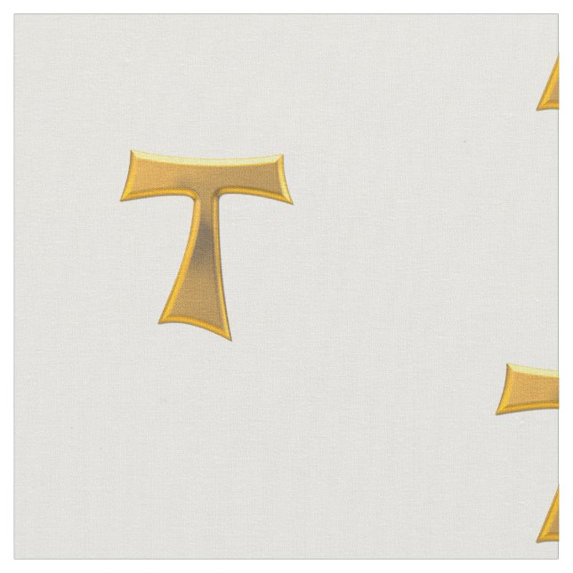 Tissu d'or de symbole de Tau (Fermer)