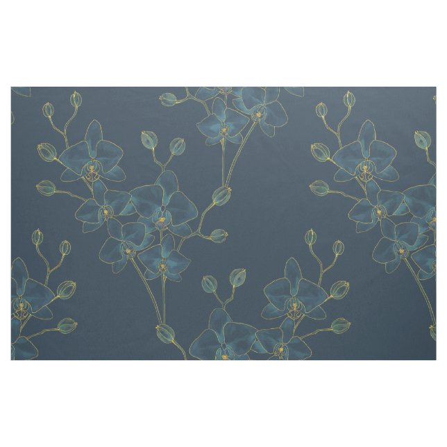 Tissu d'orchidée bleu doux (Fat Quarter)